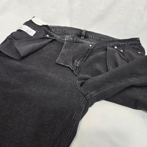 ABERCROMBIE & FITCH The '90s Slim Straight Hi-Rise Black Jeans Size 36/22R NEW! - Picture 6 of 16